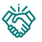 i_planovani-financovani Modro-bílá ikonka dvou potřásajících se rukou