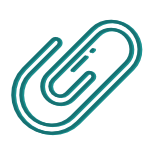 i_administrativa Modro-bílá ikonka kancelářské sponky